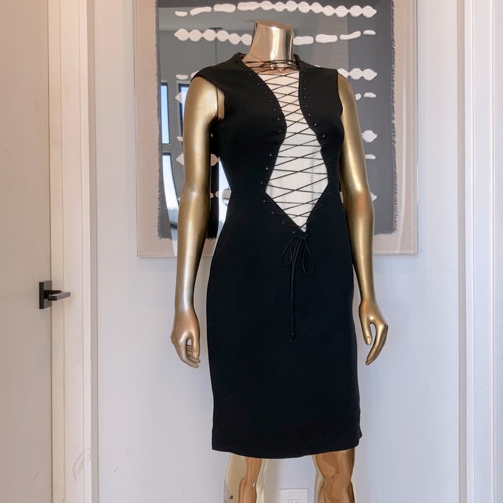 EUC- Moschino Couture Blk & White Cocktail Dress